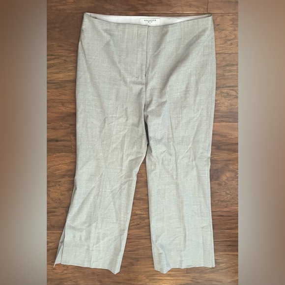 MM Lafleur Clooney 2.0 Wool Washable Trouser Pants Classic Chic Office Gray 12 - Picture 1 of 9